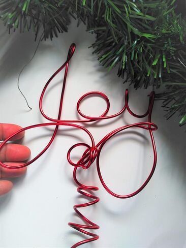 Joy Wire Word Tree Topper For Modern Christmas Decorating Home or Office in Lots of Colors in Saudi Arabia