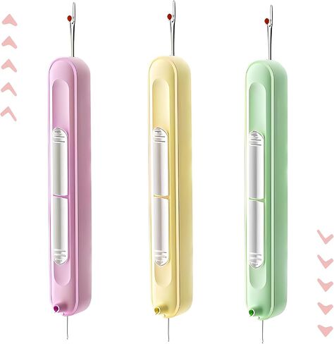 Upgraded 2 in 1 Automatic Needle Threader and Seam Ripper for Hand Sewing,Easy Threader and Seam Tool,Sewing Kit,Quilting Supplies (1Pcs-Purple) in Saudi Arabia