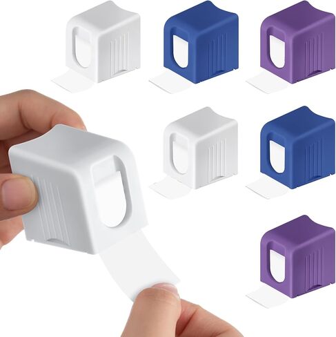 Maitys 6 PCS Postage Stamp Dispenser لفة من 100 طوابع خفيفة الوزن حامل طوابع بلاستيكية لفة 100 حامل منظم إلى الأبد الطوابع البريدية طاولة مكتب المنزل والمكتبي لوازم المكتبية (متعدد الألوان) in Kuwait