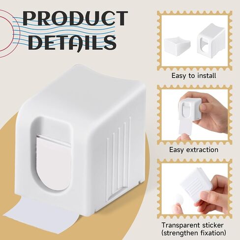 Maitys 6 PCS Postage Stamp Dispenser لفة من 100 طوابع خفيفة الوزن حامل طوابع بلاستيكية لفة 100 حامل منظم إلى الأبد الطوابع البريدية طاولة مكتب المنزل والمكتبي لوازم المكتبية (متعدد الألوان) in Kuwait
