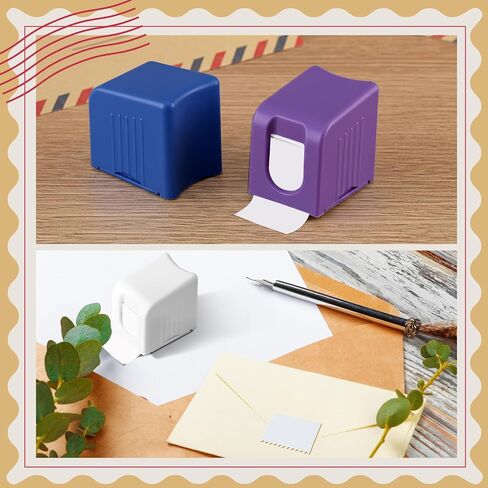 Maitys 6 PCS Postage Stamp Dispenser لفة من 100 طوابع خفيفة الوزن حامل طوابع بلاستيكية لفة 100 حامل منظم إلى الأبد الطوابع البريدية طاولة مكتب المنزل والمكتبي لوازم المكتبية (متعدد الألوان) in Kuwait