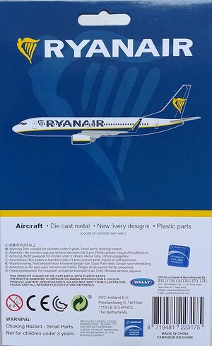 PPC Single Diecast Plane Ryan Air Boeing EI-HGT in Saudi Arabia