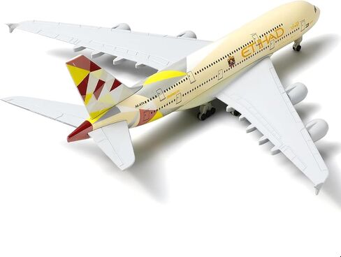 20cm Diecast Alloy 1/300 Scale Etihad Airlines A380 Finished Simulation Model in Saudi Arabia