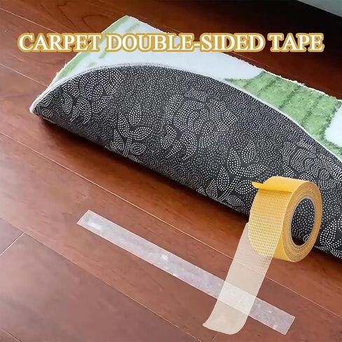 5-Pack High Adhesive Strength Mesh Double-Sided Duct Tape, Double Sided Fabric Tape Heavy Duty, Suitable for Wall, Floor Leather Splicing and Carpet Fixing(0.39/0.79/1.18/1.57/1.97 Inches) in Saudi Arabia