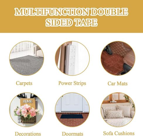 5-Pack High Adhesive Strength Mesh Double-Sided Duct Tape, Double Sided Fabric Tape Heavy Duty, Suitable for Wall, Floor Leather Splicing and Carpet Fixing(0.39/0.79/1.18/1.57/1.97 Inches) in Saudi Arabia
