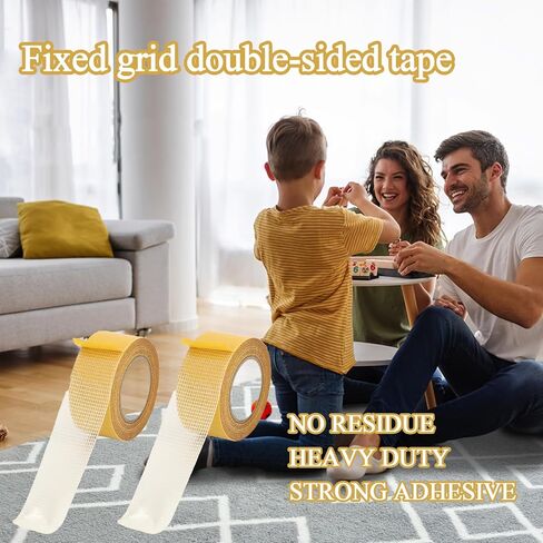 5-Pack High Adhesive Strength Mesh Double-Sided Duct Tape, Double Sided Fabric Tape Heavy Duty, Suitable for Wall, Floor Leather Splicing and Carpet Fixing(0.39/0.79/1.18/1.57/1.97 Inches) in Saudi Arabia