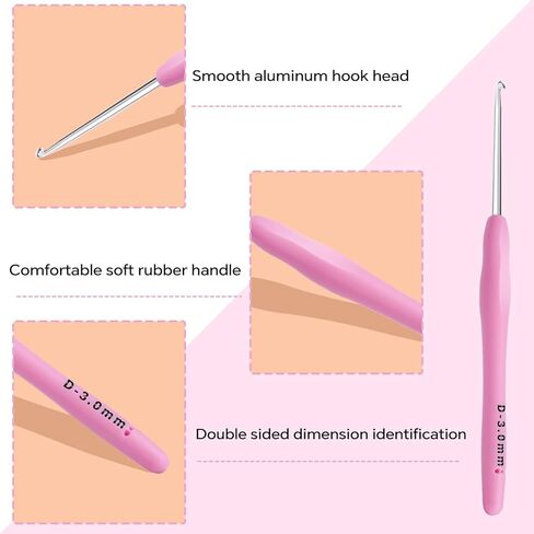 5mm Crochet Hook, Ergonomic Soft Handle for Arthritic Beginners Knitting in Saudi Arabia