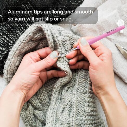 5mm Crochet Hook, Ergonomic Soft Handle for Arthritic Beginners Knitting in Saudi Arabia