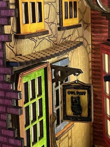 كتاب Wood Book المصنوع يدويًا ، قطع الليزر ، طباعة ثلاثية الأبعاد ، مطلية باليد ، مجمعة بالكامل (قلعة المعالج) in Saudi Arabia