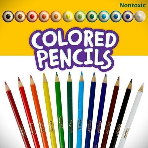 العودة إلى المدرسة - حزمة إمدادات فنية 52 قطعة - حزم قلم رصاص ملونة 4x (12Ct) + 4x Sharpeners - School & Home - Gift Ready by Aleluya Art. in Kuwait