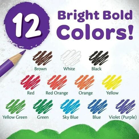 العودة إلى المدرسة - حزمة إمدادات فنية 52 قطعة - حزم قلم رصاص ملونة 4x (12Ct) + 4x Sharpeners - School & Home - Gift Ready by Aleluya Art. in Kuwait