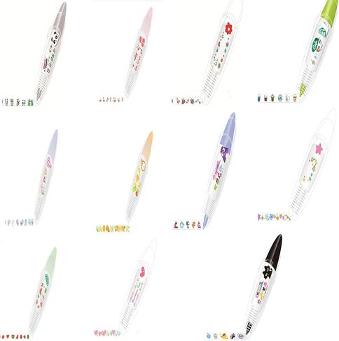 Rectionrae DIY Cute Animals Press Type Decorative Pen,5Pcs Decorative Pens, Creative Cartoon Pattern Decorative Tape, Suitable for Paper Craft Decoration (11pcs) in Saudi Arabia