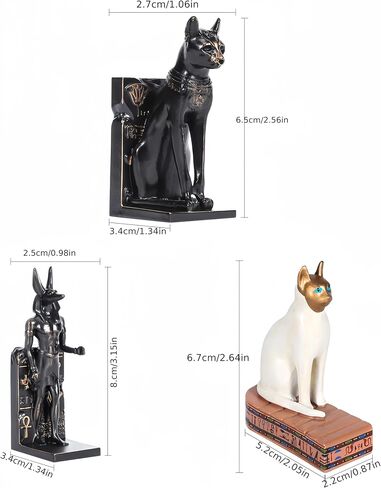 3D Bastet Cat Cat Magnets 3 Pack ، Decord Cat Cat Decor in Saudi Arabia