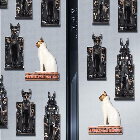 3D Bastet Cat Cat Magnets 3 Pack ، Decord Cat Cat Decor in Saudi Arabia