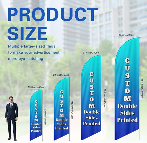 Custom Feather Flags for Business Personalized Advertising Feather Flags Custom Logo Flag Customized Image Business Flags for Outside Business in Saudi Arabia