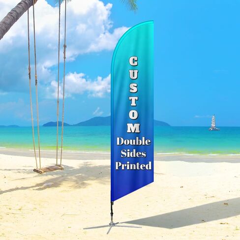Custom Feather Flags for Business Personalized Advertising Feather Flags Custom Logo Flag Customized Image Business Flags for Outside Business in Saudi Arabia