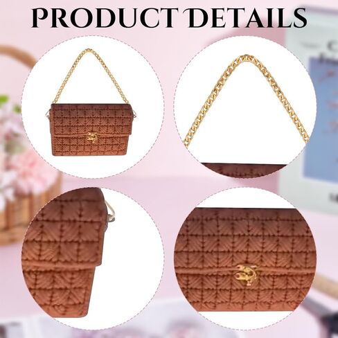 FreeBloss DIY البلاستيك Canvas Mesh Bag Kit Blank Mesh Canvas Sheets for Embroidery Needlepoint Craft Kit Knit و Crochet Projects Making Projects ، Brown in Saudi Arabia
