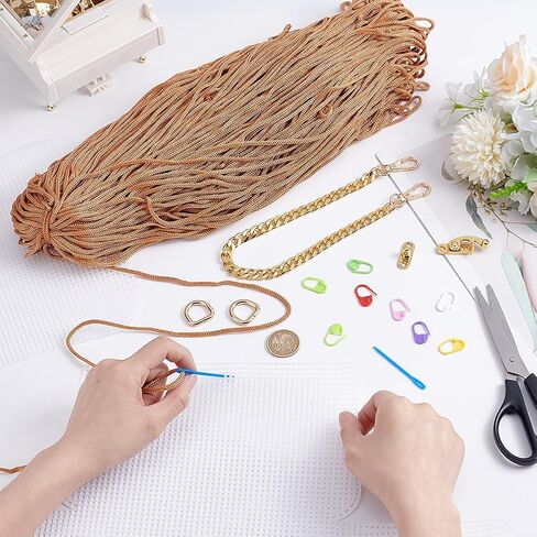 FreeBloss DIY البلاستيك Canvas Mesh Bag Kit Blank Mesh Canvas Sheets for Embroidery Needlepoint Craft Kit Knit و Crochet Projects Making Projects ، Brown in Saudi Arabia