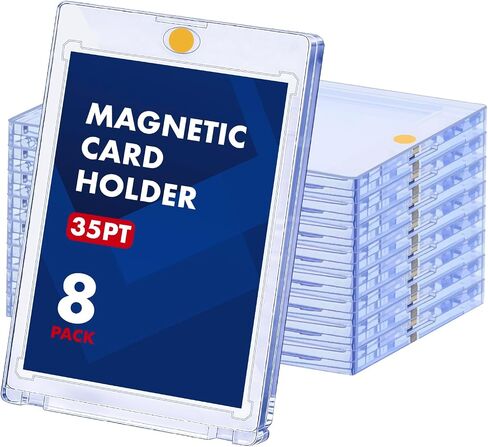 حامل البطاقة المغناطيسي ، حامل بطاقة Touch One Touch ، 35pt ، و Card Binder لبطاقة البيسبول ، وحماية بطاقات التداول البلاستيكية الصعبة U-V للبيسبول ، والرياضة ، ومقتنيات TCG. (8pack) in Kuwait