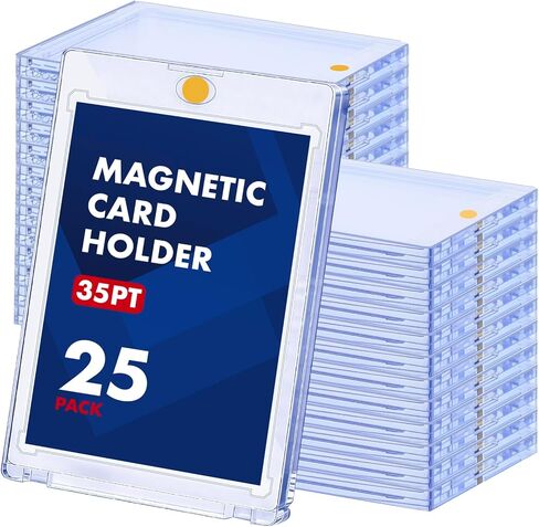 Magnetic Card Holder,35pt One Touch Card Holder,Card Binder for Baseball Card,U-V Protection Hard Plastic Trading Cards case for Baseball,Sports,TCG Collectibles. (8Pack) in Saudi Arabia