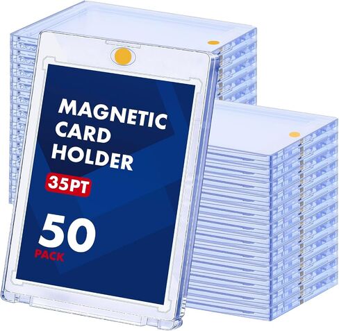 حامل البطاقة المغناطيسي ، حامل بطاقة Touch One Touch ، 35pt ، و Card Binder لبطاقة البيسبول ، وحماية بطاقات التداول البلاستيكية الصعبة U-V للبيسبول ، والرياضة ، ومقتنيات TCG. (8pack) in Kuwait