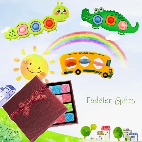 7pc تململ ألعاب Popper للأطفال الحواسات الحسية والفقاعات التي ظهرت في لعبة Montessori لعبة مشغولة ، ألعاب شفط محاسبة مع مرض التوحد ، البوب ​​للهدايا الفصول الدراسية للأطفال in Kuwait