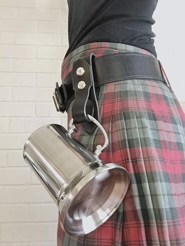 حزام دبابة من الجلد الأسود لحزام عصر النهضة مهرجان Beer Mug حامل على أحزمة واسعة مصنوعة الولايات المتحدة الأمريكية in Saudi Arabia