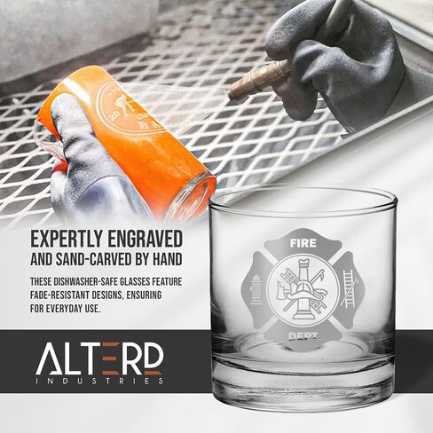 Alterd Industries Diver Drinking Glasses | Scuba Diving Gifts for Scuba Diver | Engraved Glasses Drinking Set with Vintage Diver Helmet Design | Kraken Single Whiskey Glass Nautical Decor Gift Box in Saudi Arabia