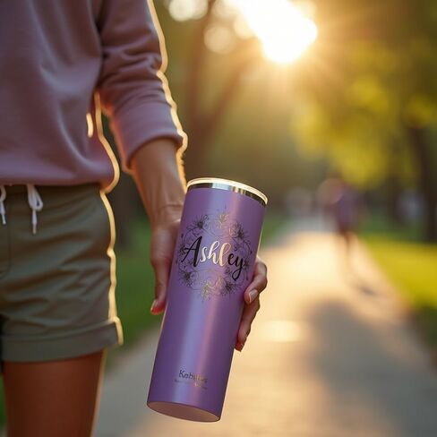 البهلوانات المخصصة مع الاسم والولادة زهرة - مخصصة 20 أوقية نحيل tumblers للنساء - بهلوان الفولاذ المقاوم للصدأ - هدايا عيد ميلاد للنساء ، أمي ، هدية خاصة in Saudi Arabia