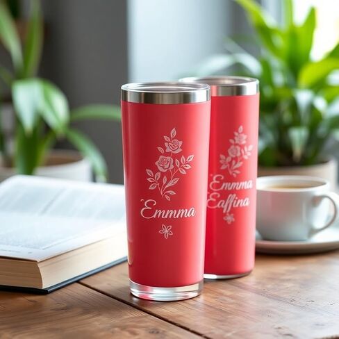 البهلوانات المخصصة مع الاسم والولادة زهرة - مخصصة 20 أوقية نحيل tumblers للنساء - بهلوان الفولاذ المقاوم للصدأ - هدايا عيد ميلاد للنساء ، أمي ، هدية خاصة in Saudi Arabia