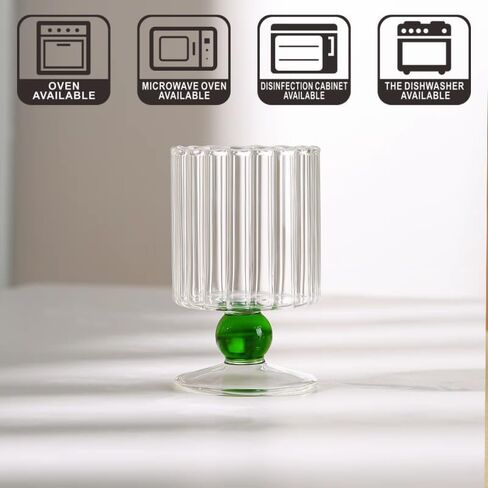Vintage Drink Glasses Set of 2, 7.1oz Borosilicate Champagne, Whiskey, Juice Glasses, Base Glassware for Wine Beer Whiskey Cocktails Beverage Drinking, Tall Tumbler Goblet Glassware for Cocktails in Saudi Arabia