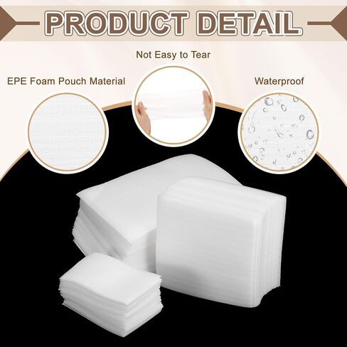 uxcell 25 Pcs Cushion Foam Pouches, 8" x 6" Cushioning Packing Supplies Cushioning Foam Padding Sheets for Moving and Packaging Dishes, China, Books, Photo Frame in Saudi Arabia
