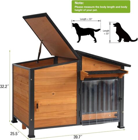 GUTINNEEN Extra Large Heated Dog House Insulated Dog Kennel Winter Shelter with Safe Thermostat-Controlled Heating Pad, Chew-Proof Metal Frame, 6-Sided Thermal Liner for Large Dog Breeds (Brown) in Saudi Arabia