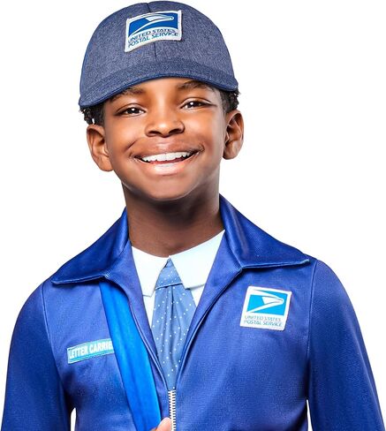 Rubies USPS Letter Carrier Kids Costume Top with Pants, Hat and Satchel, Large in Saudi Arabia