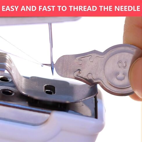 طقم آلة الخياطة المحمولة المحمولة ميني USB Electric Schitch يدويًا يدويًا ممسكًا بالخياطة Stapler Small Easy Sew Machine Travel Tairy Thury Thoret Shice Metergery Tool Device (Black) in Kuwait