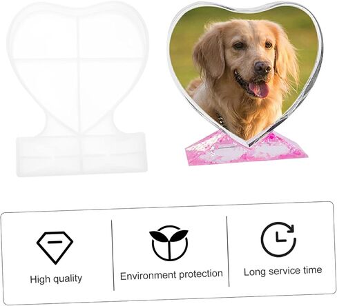 1Pc Heart Shaped Photo Frame Mold DIY Epoxy Casting Mold for Creative Picture Frame Making and Material for Home and Crafting Fun in Saudi Arabia