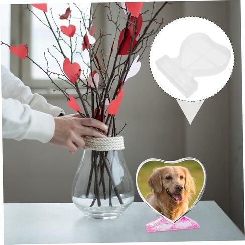 1Pc Heart Shaped Photo Frame Mold DIY Epoxy Casting Mold for Creative Picture Frame Making and Material for Home and Crafting Fun in Saudi Arabia