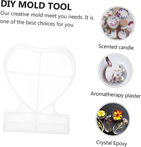 1Pc Heart Shaped Photo Frame Mold DIY Epoxy Casting Mold for Creative Picture Frame Making and Material for Home and Crafting Fun in Saudi Arabia