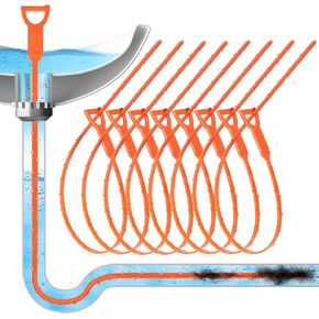 Forlivese 3 Pack 25 Inch Drain Clog Remover,Hair snake Tool Drain Opener, sink snake for Sewer Kitchen Sink Bathroom Tub Toilet Clogged Drains Relief Cleaning Tool in Kuwait