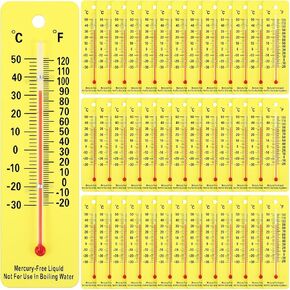Maitys 50 Packs Student Thermometers Mercury Free Thermometer School Supplies Boiling Point Thermometers for Classroom Teaching Tools in Kuwait