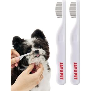 Jayu Pet Facial Grooming Comb - Cog Eye Combs ، مزيل البقع الخالية من الإجهاد للكلاب والقطط ، فرشاة الوجه للحيوانات الأليفة ، مجموعة Cat Grooming ، مشط الفولاذ المقاوم للصدأ (1A) in Saudi Arabia