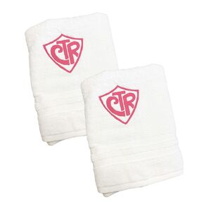 منشفة المعمودية للأعضاء المعمدين في كنيسة يسوع المسيح من القديسين في اليوم الأخير ، مناشف CTR للأولاد والبنات avtrboutique ، حجم ورقة الحمام ، 30 × 52 بوصة (خيط وردي مشرق ، 2 مناشف) in Kuwait