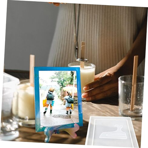 JOJOFUNY 1SET DIY SILICONE PHOTH Frame قالب إطار الصورة الإبداعية إطار الصب لزخارف فريدة من نوع in Kuwait