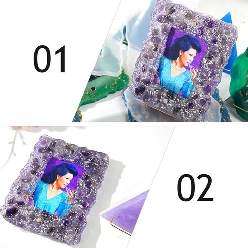 jojofuny 1pc diy صورة إطار القالب أداة صب السيليكون الإبوكسي لإطارات الصور المخصصة مرنة الإمداد الحرفية القابلة لإعادة الاستخدام للفن in Kuwait