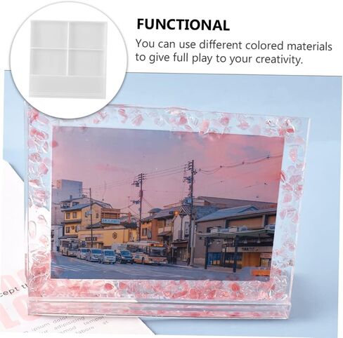 uonlytech 1pc إطار صورة DIY diy قالب السيليكون الإبداعي الكريستال إطار صورة إطار صورة للتصميمات المخصصة مرنة وسهلة للمشاريع الفنية وصياغة مع الأصدقاء in Kuwait