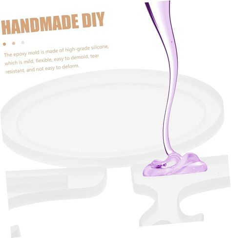 JOJOFUNY 1SET SILICONE Photo Frame Mould Kit لـ DIY الحرف اليدوية الآمنة والمرنة للإبوكسي لزخارف سطح المكتب الفريدة تشمل أقواس للإبداع in Saudi Arabia