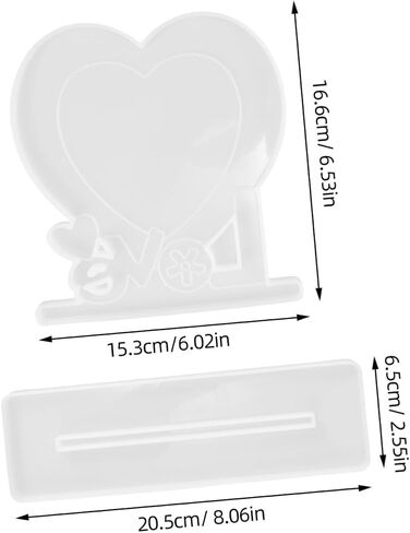 JOJOFUNY 1SET DIY LOVE HEART PHOTH Frame قالب القالب السيليكون القالب لتصميم مناسب لإعادة الاستخدام للديكور المنزلي للاستحمام وأعياد الميلاد in Kuwait