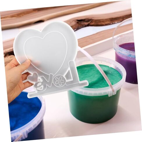 JOJOFUNY 1SET DIY LOVE HEART PHOTH Frame قالب القالب السيليكون القالب لتصميم مناسب لإعادة الاستخدام للديكور المنزلي للاستحمام وأعياد الميلاد in Kuwait