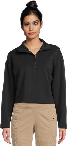 prAna Shea 1/2 Zip Black SM (Women's 4-6) in Saudi Arabia