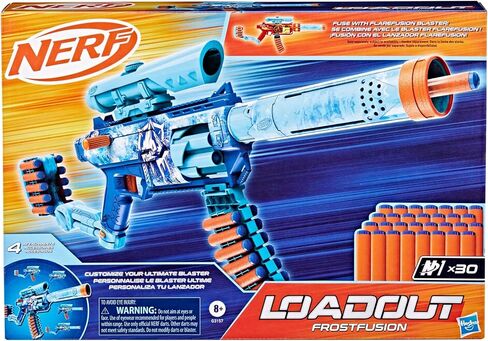 Nerf Loadout FrostFusion Blaster, 4 Interchangeable Attachment Accessories, 30 Nerf N1 Darts, Kids Toys & Gifts, Ages 8+ (Amazon Exclusive) in Saudi Arabia